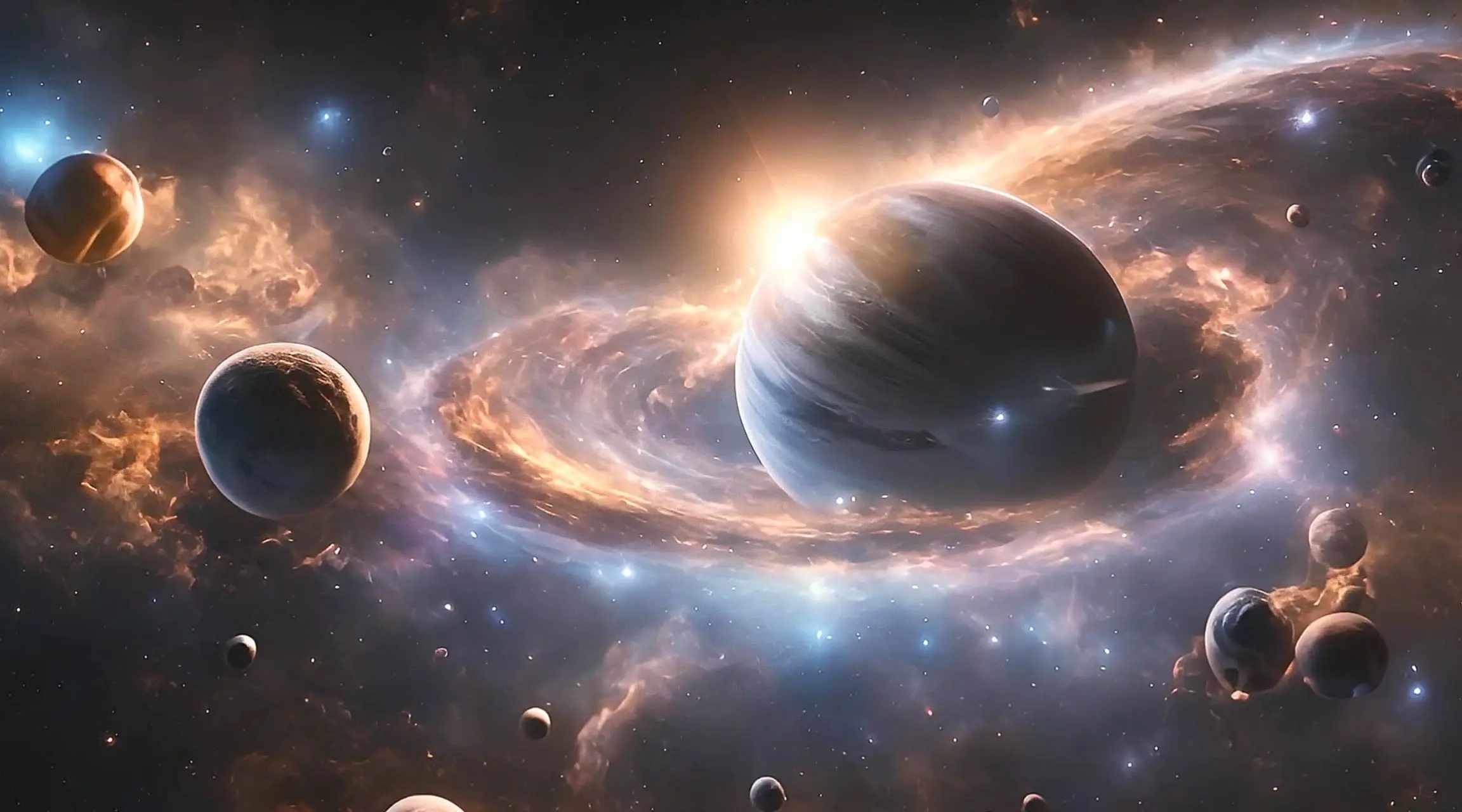 Astronomical Journey Through Space Planet Animation